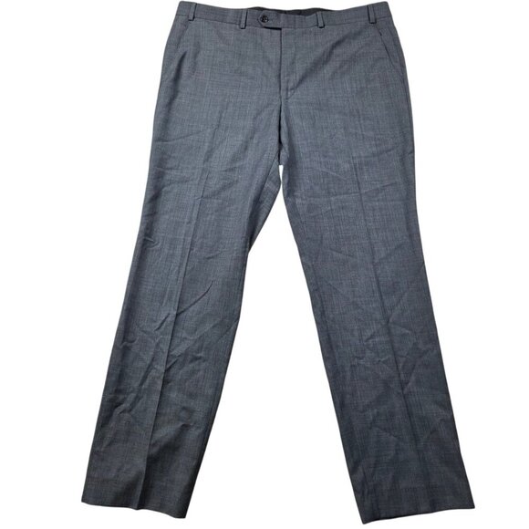 Lauren Ralph Lauren Other - Lauren Ralph Lauren Dress Pants Mens 38x32 Gray Poly Blend Flat Front Trousers